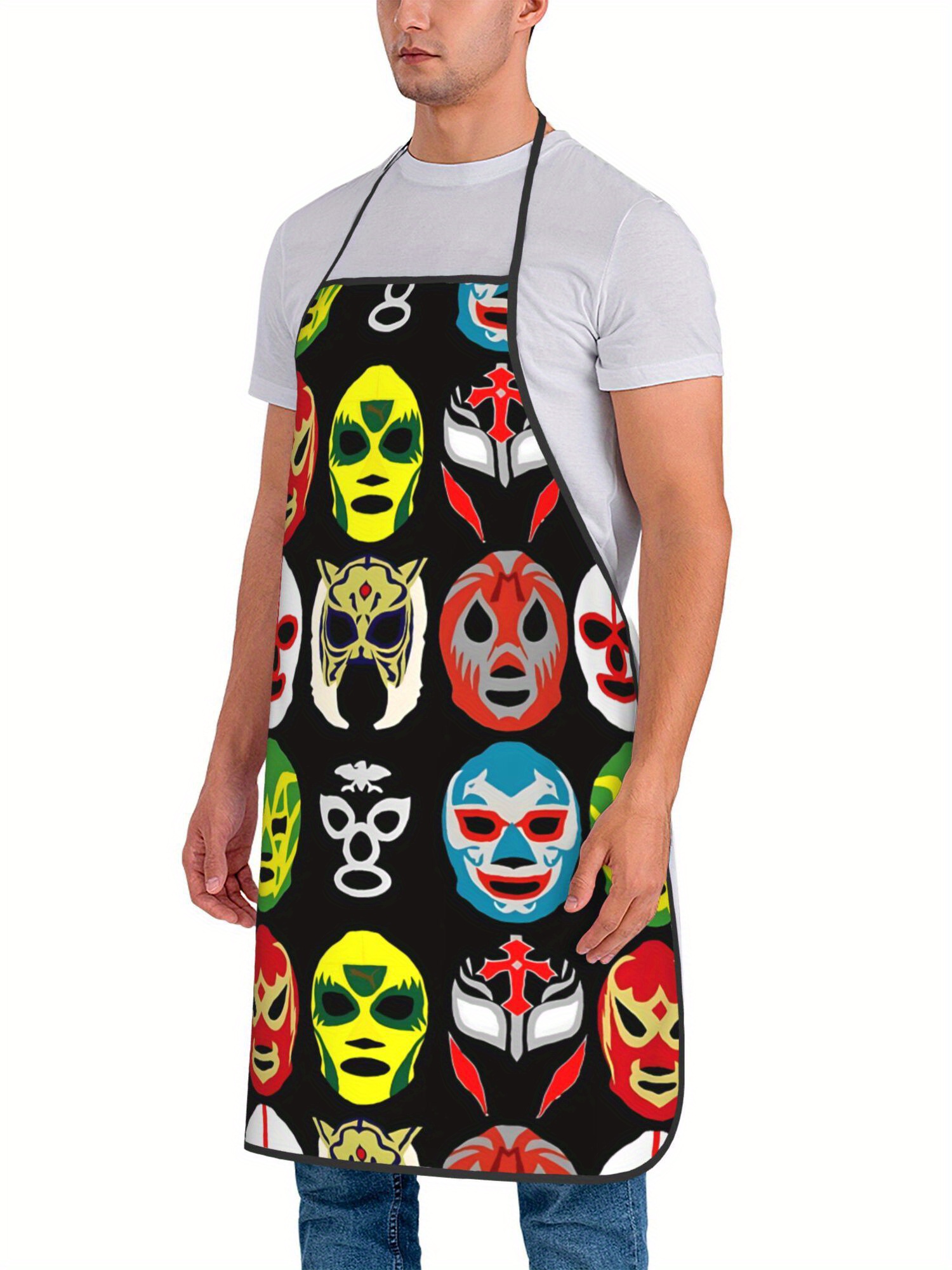 Baking Kitchen Design - Lucha Libre Mask Apron Wrestling Hero