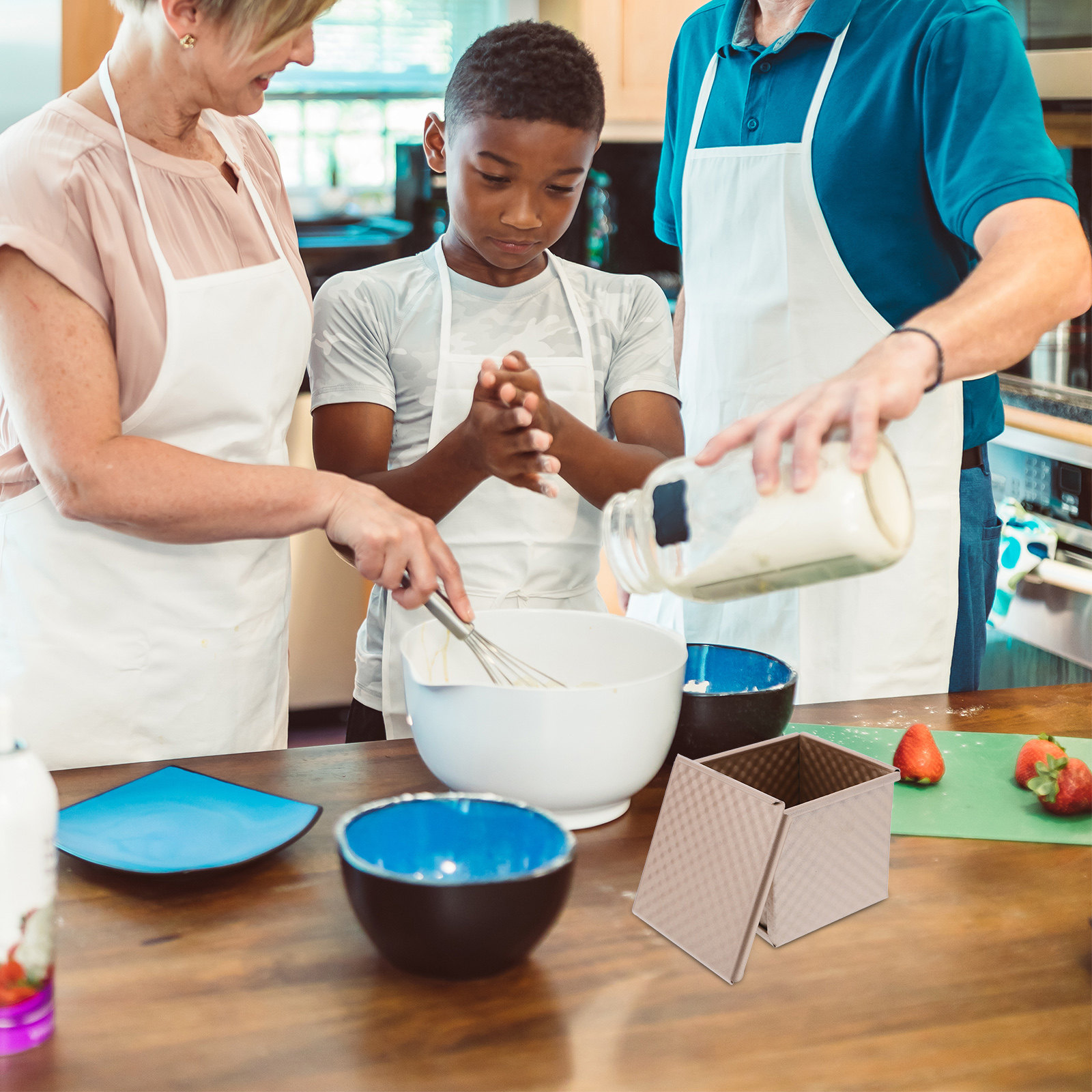 Mini Loaf Pan with Lid Nonstic - Kitchen Baking Pans ulasan dan harga
