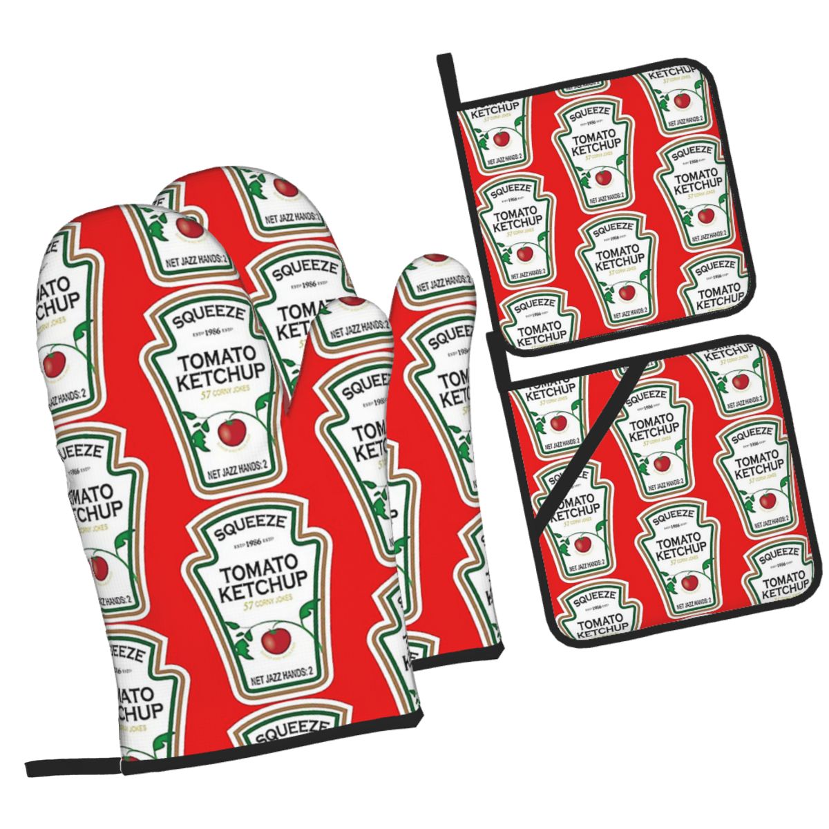 Funny Ketchup Label Oven Mitts - Kitchen.Baking Labels ulasan dan harga