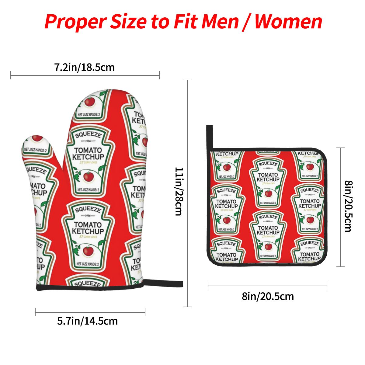 Funny Ketchup Label Oven Mitts - Kitchen.Baking Labels ulasan dan harga