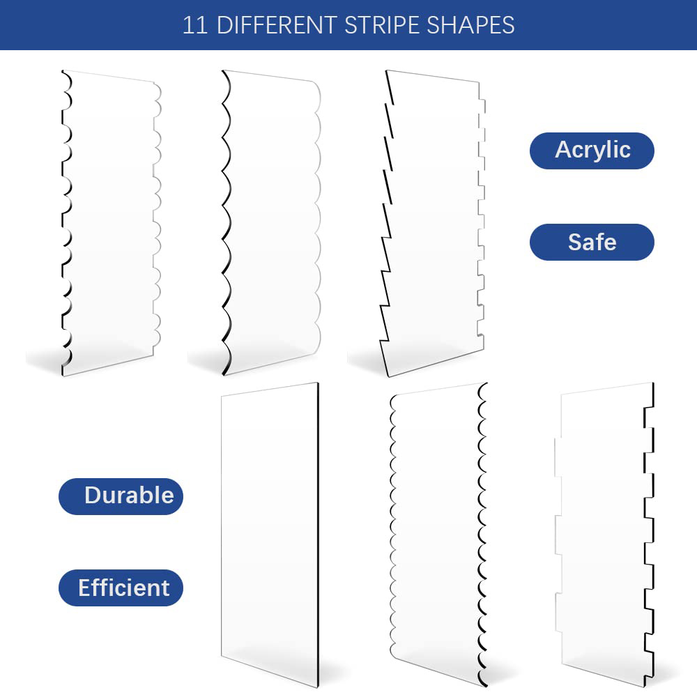2pcs Acrylic Cake Scraper Set  - Offset Spatula Set ulasan dan harga