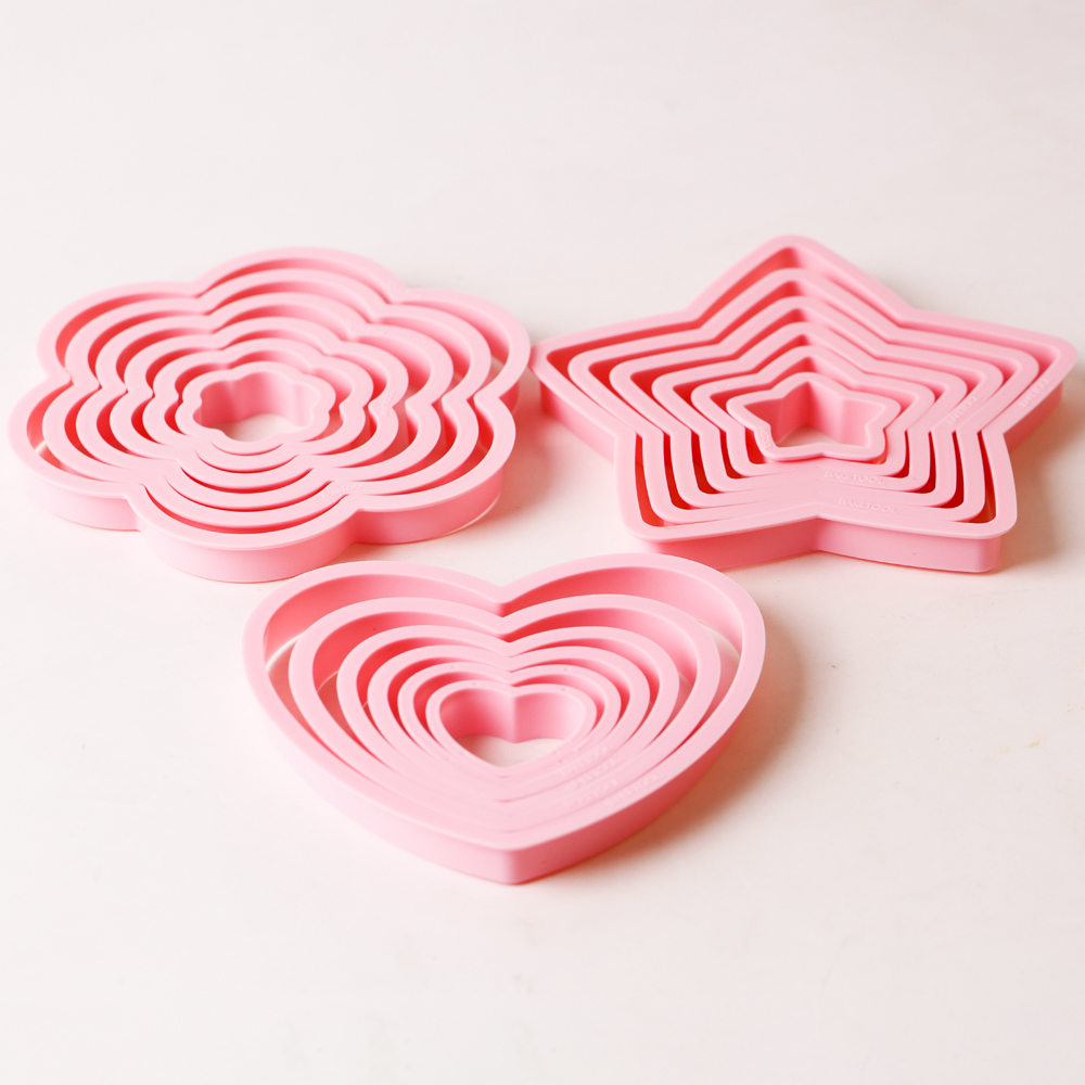 1set/3sets Pink Heart Star Flo - Kitchen Baking Products ulasan dan harga