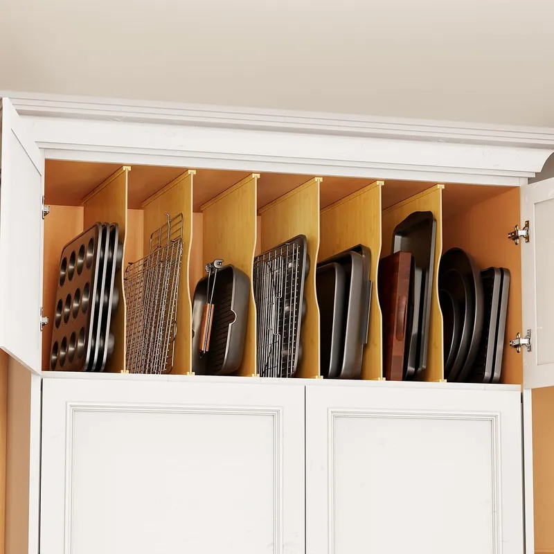 6 Pack Tray Dividers for Cabin - Kitchen Baking Sheet Organizer ulasan dan harga