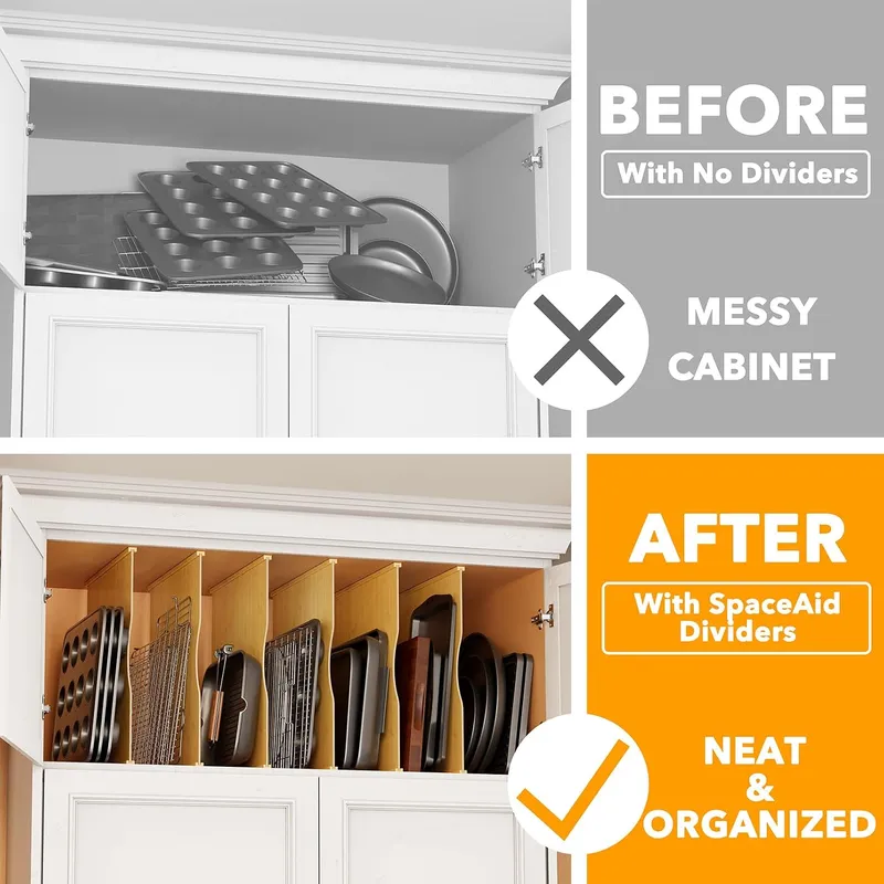 6 Pack Tray Dividers for Cabin - Kitchen Baking Sheet Organizer ulasan dan harga