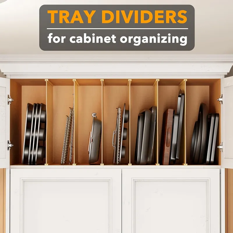 6 Pack Tray Dividers for Cabin - Kitchen Baking Sheet Organizer ulasan dan harga