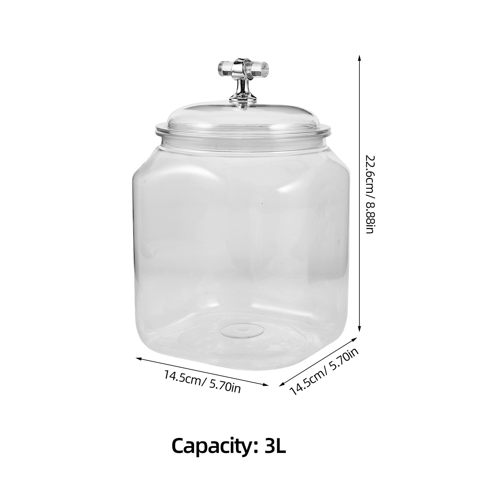 Large Airtight Clear Plastic S - Kitchen Baking Pantry ulasan dan harga