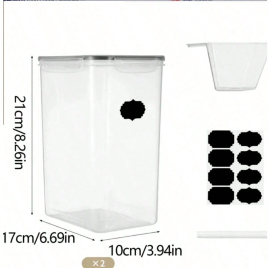 2PCS Large Food Storage Contai - Kitchen Baking Canisters ulasan dan harga