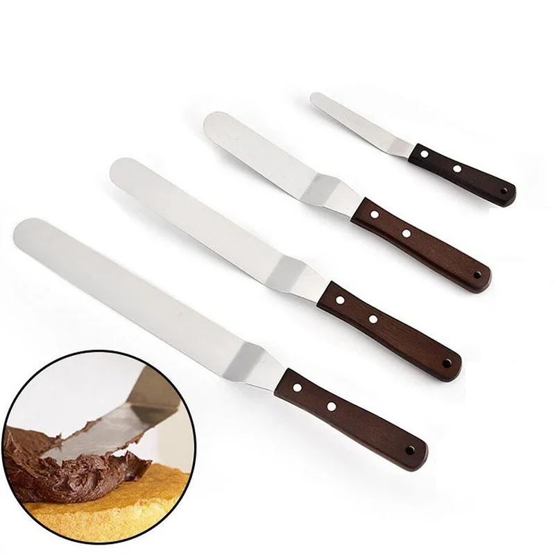 4/6/8/10 Inch Stainless Steel  - Offset Spatula Set ulasan dan harga