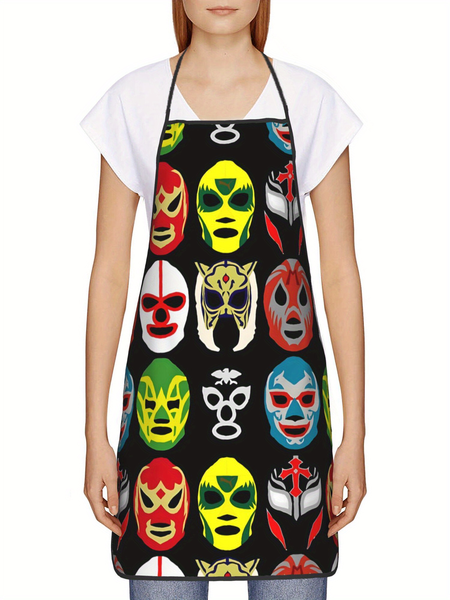 Lucha Libre Mask Apron Wrestli - Baking Kitchen Design ulasan dan harga