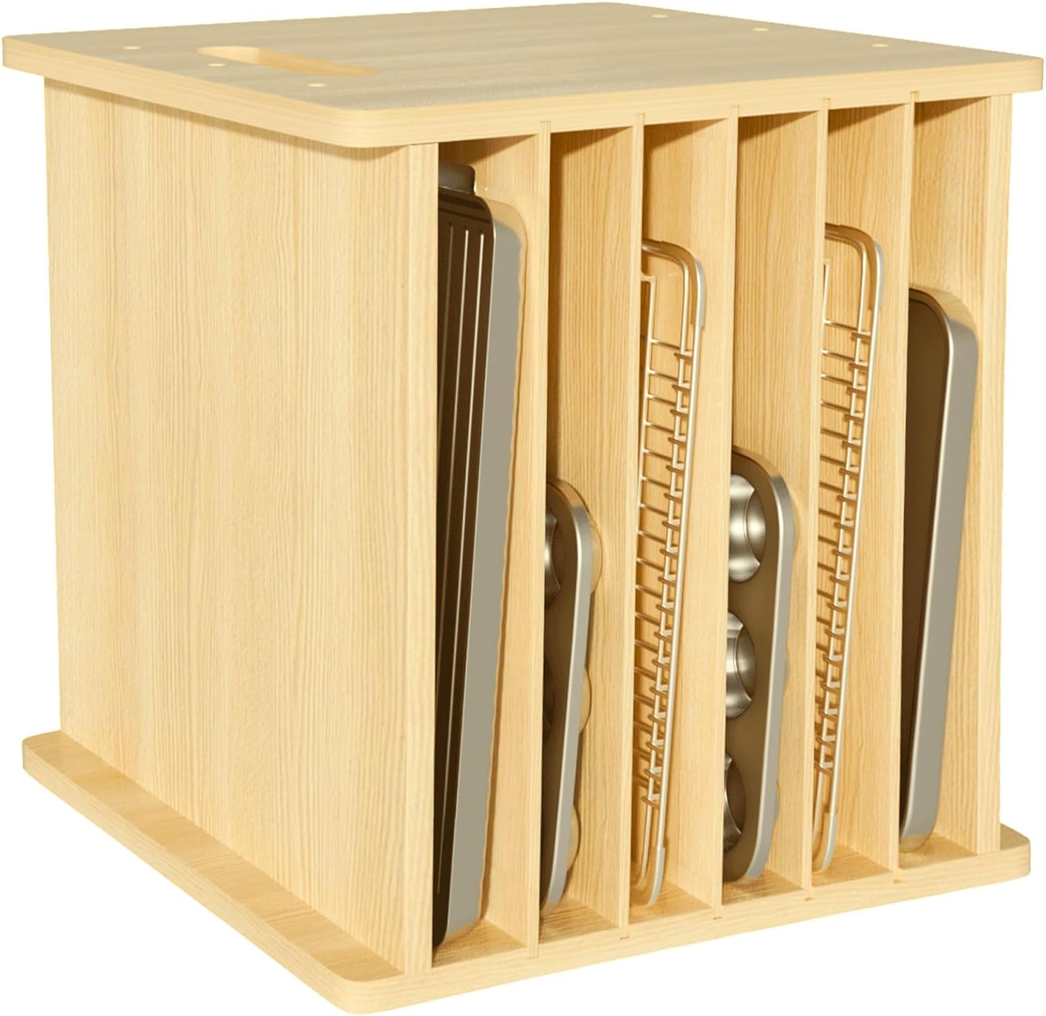 Wooden Bakeware Tray Divider O - Kitchen Baking Sheet Organizer ulasan dan harga