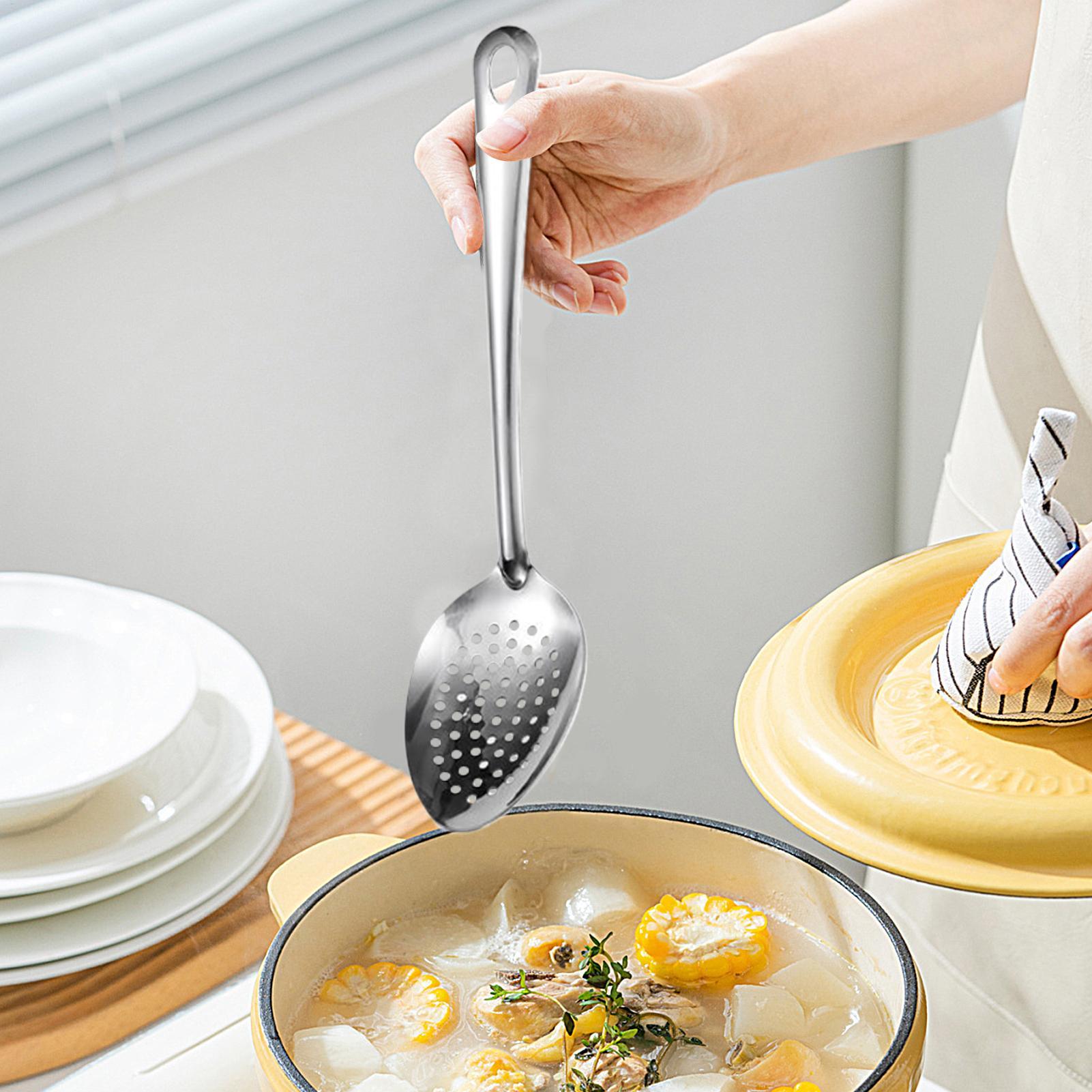 New Metal Slotted Spoon Stainl - Offset Spatula Set ulasan dan harga