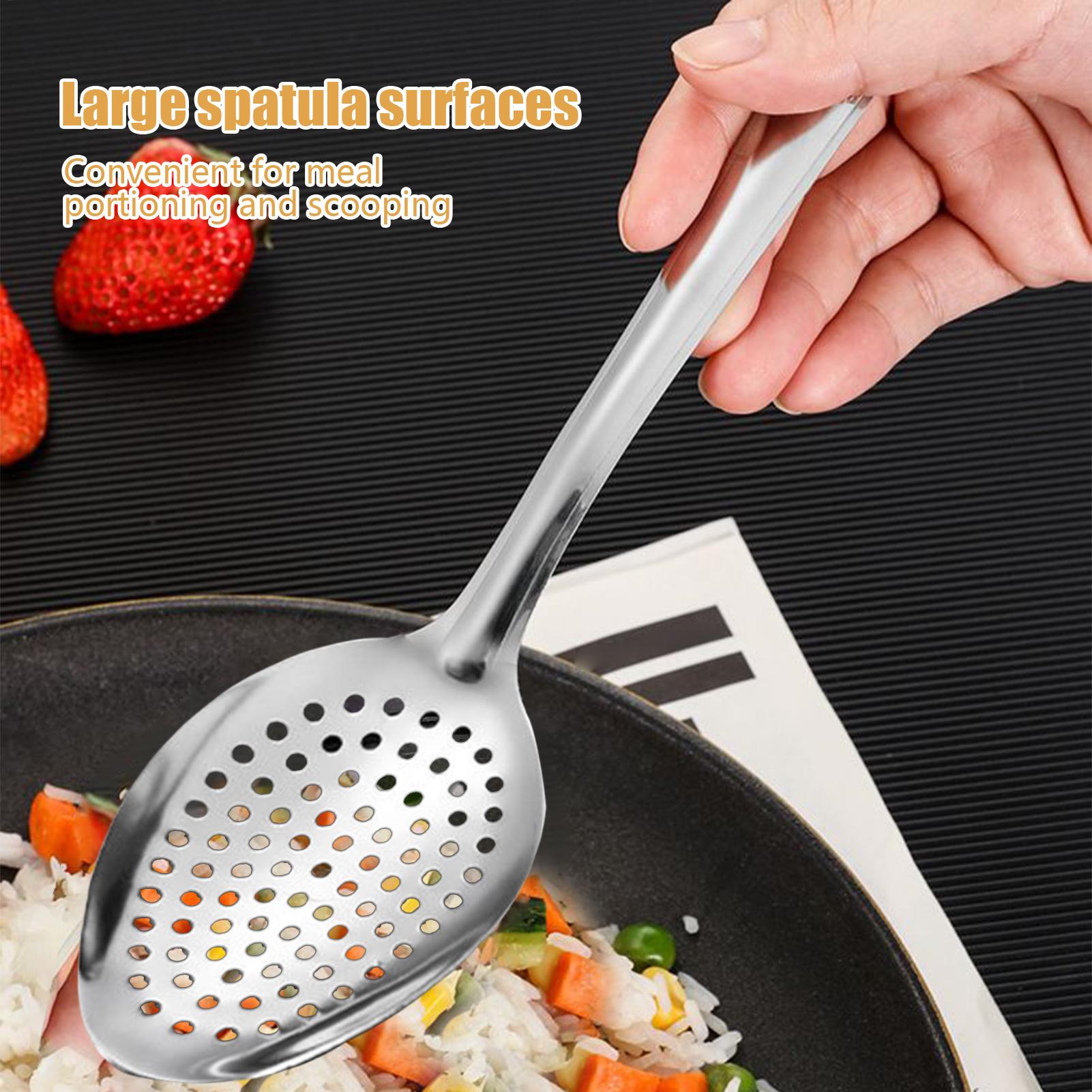 New Metal Slotted Spoon Stainl - Offset Spatula Set ulasan dan harga