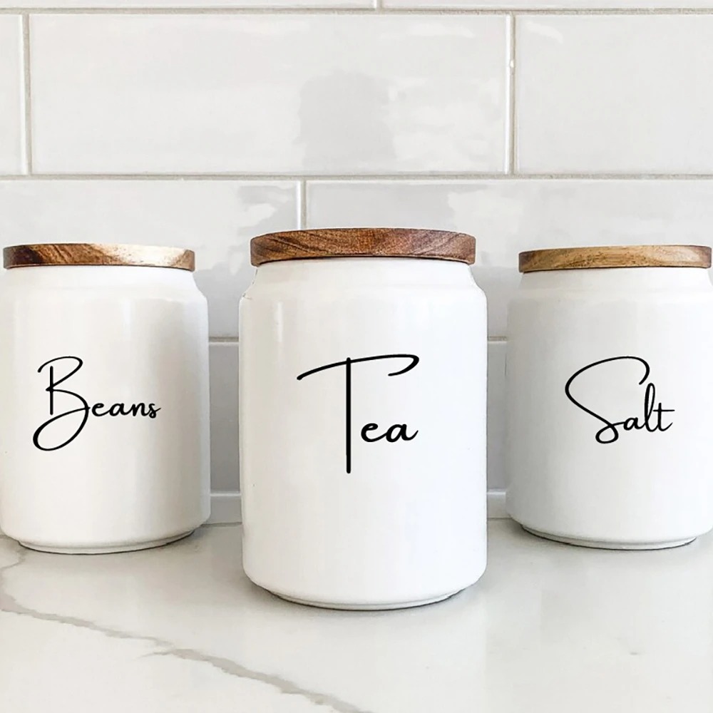 Kitchen Organization Canister  - Kitchen.Baking Labels ulasan dan harga