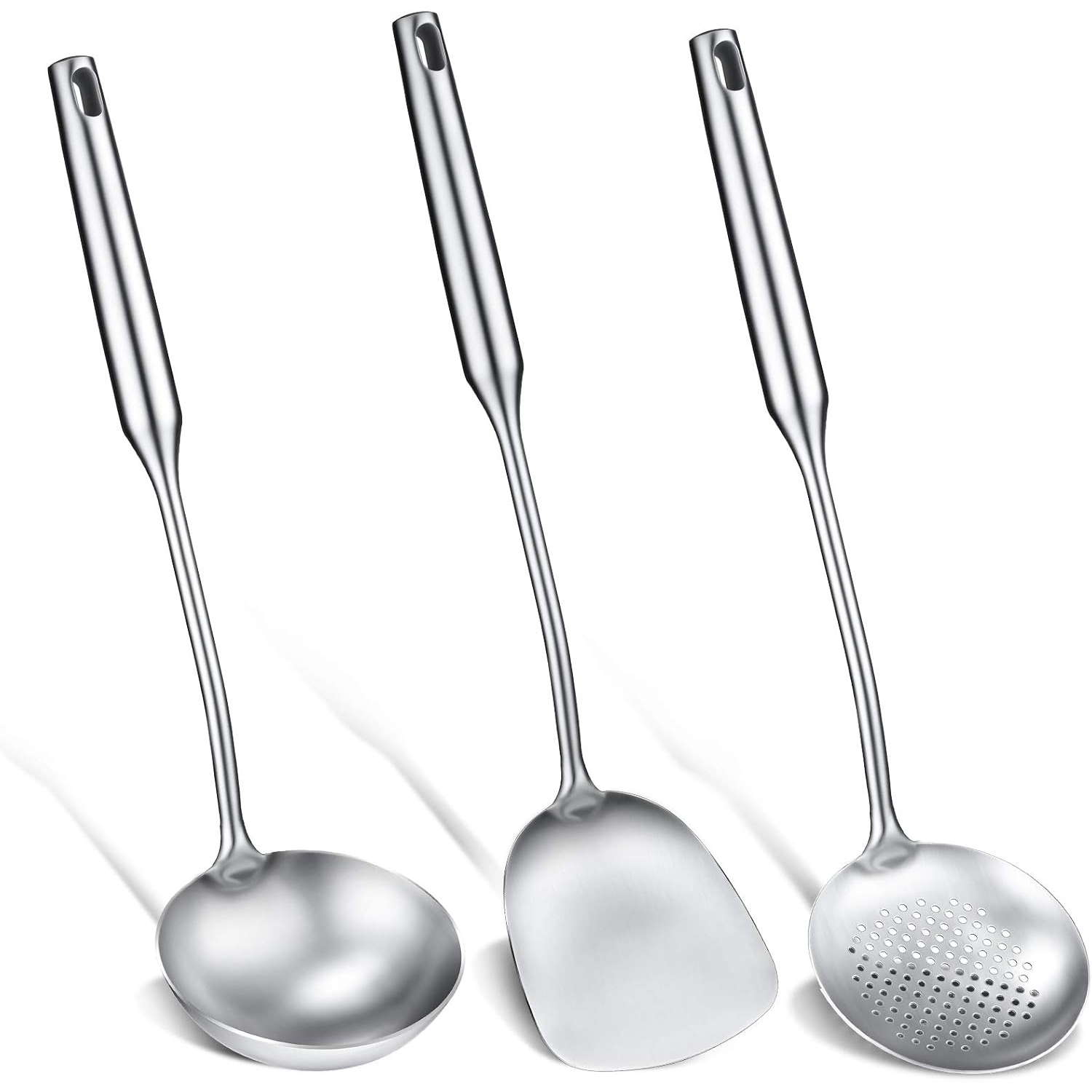 Wok Spatula, Ladle and Large S - Offset Spatula Set ulasan dan harga