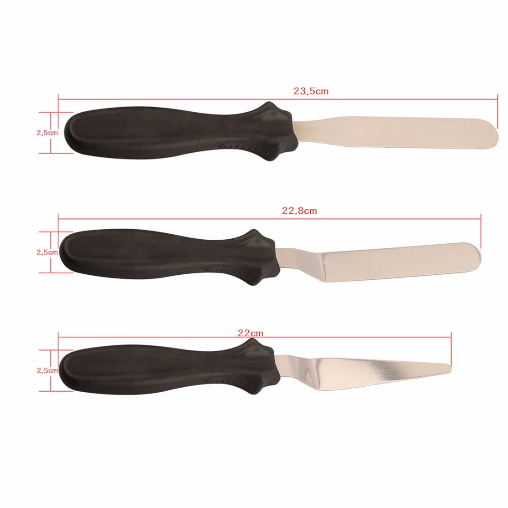3pcs/set Spatula Blade Angled  - Offset Spatula Set ulasan dan harga