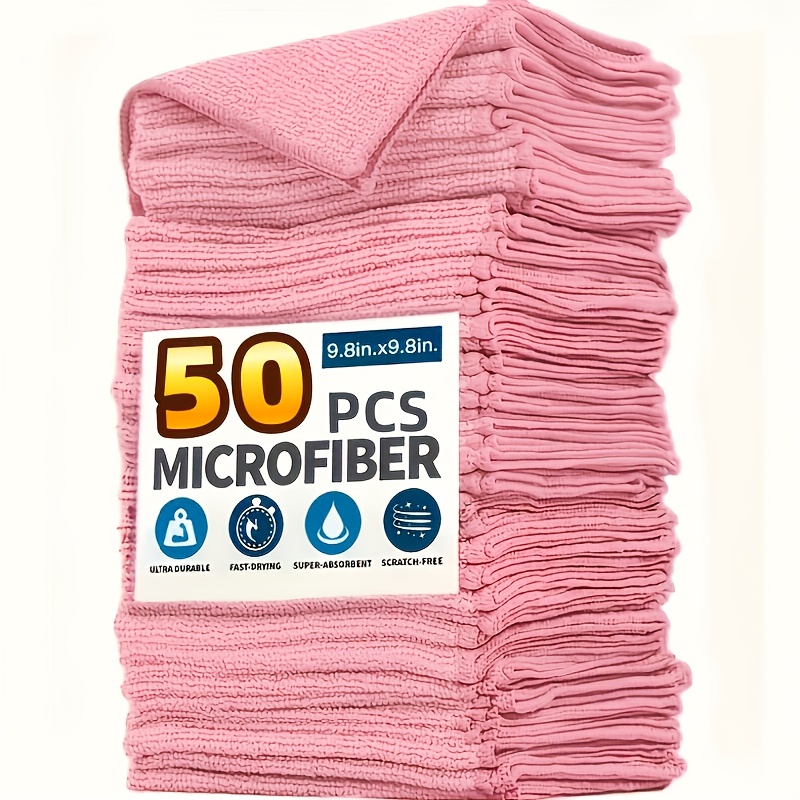 1-50Pcs Light Pink Microfiber  - Kitchen Baking Mixer ulasan dan harga