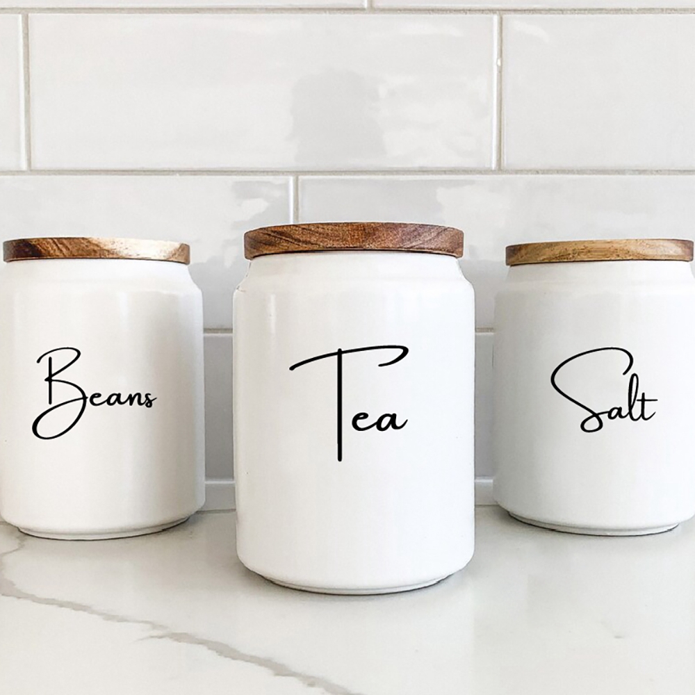 Kitchen Organization Canister  - Kitchen.Baking Labels ulasan dan harga