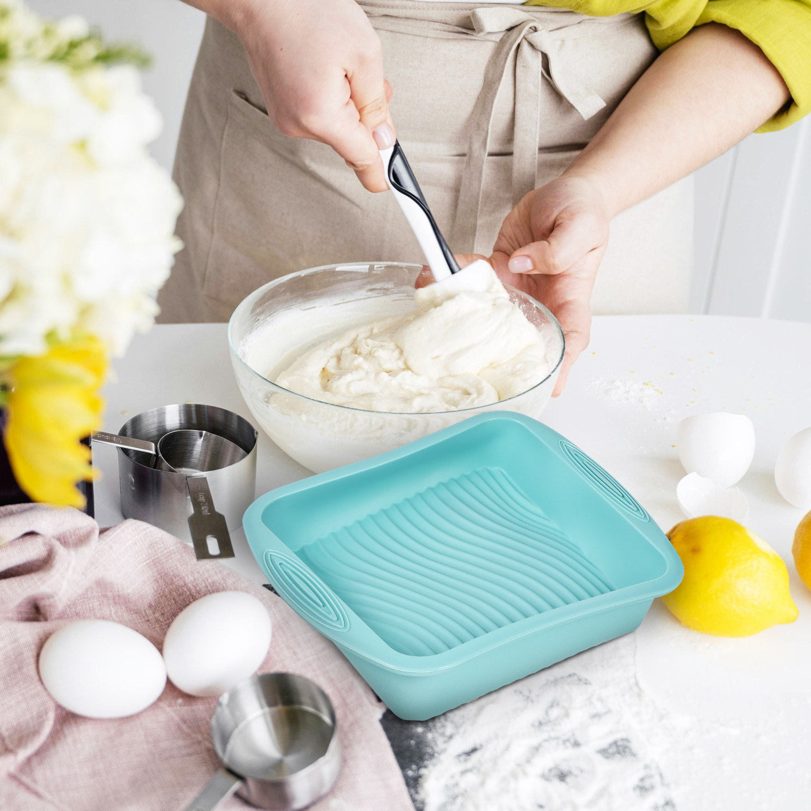 Silicone Baking Tin Square Cak - Kitchen Baking Pans ulasan dan harga