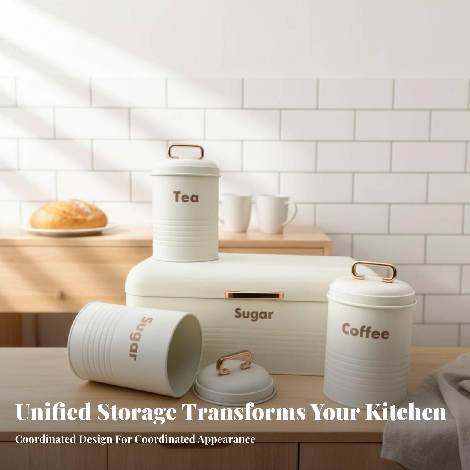 Metal Bread Box for Kitchen wi - Kitchen Baking Canisters ulasan dan harga