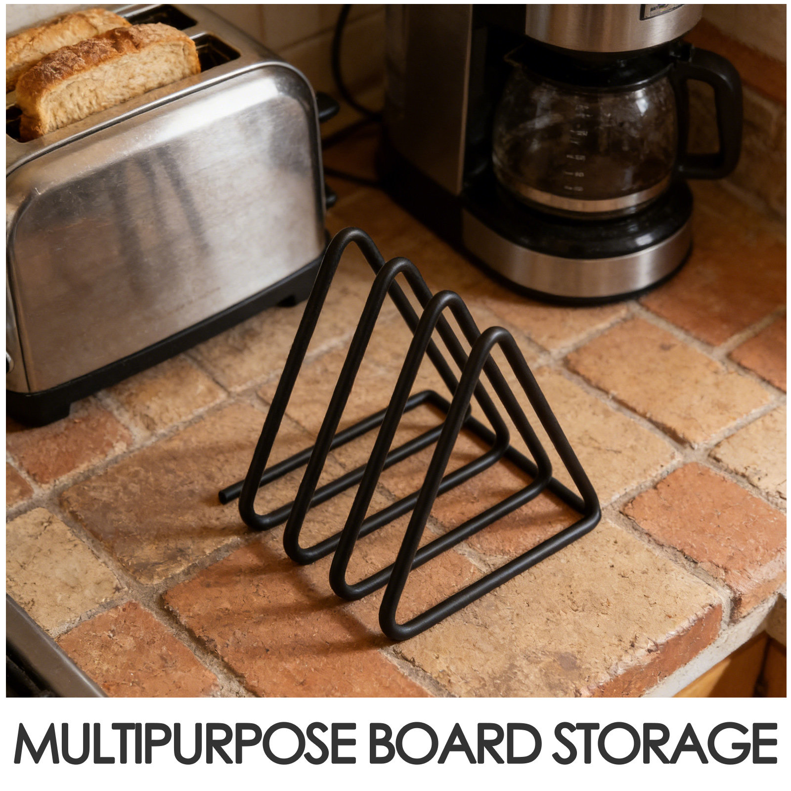 Triangle Cutting Board Holder  - Kitchen Baking Sheet Organizer ulasan dan harga